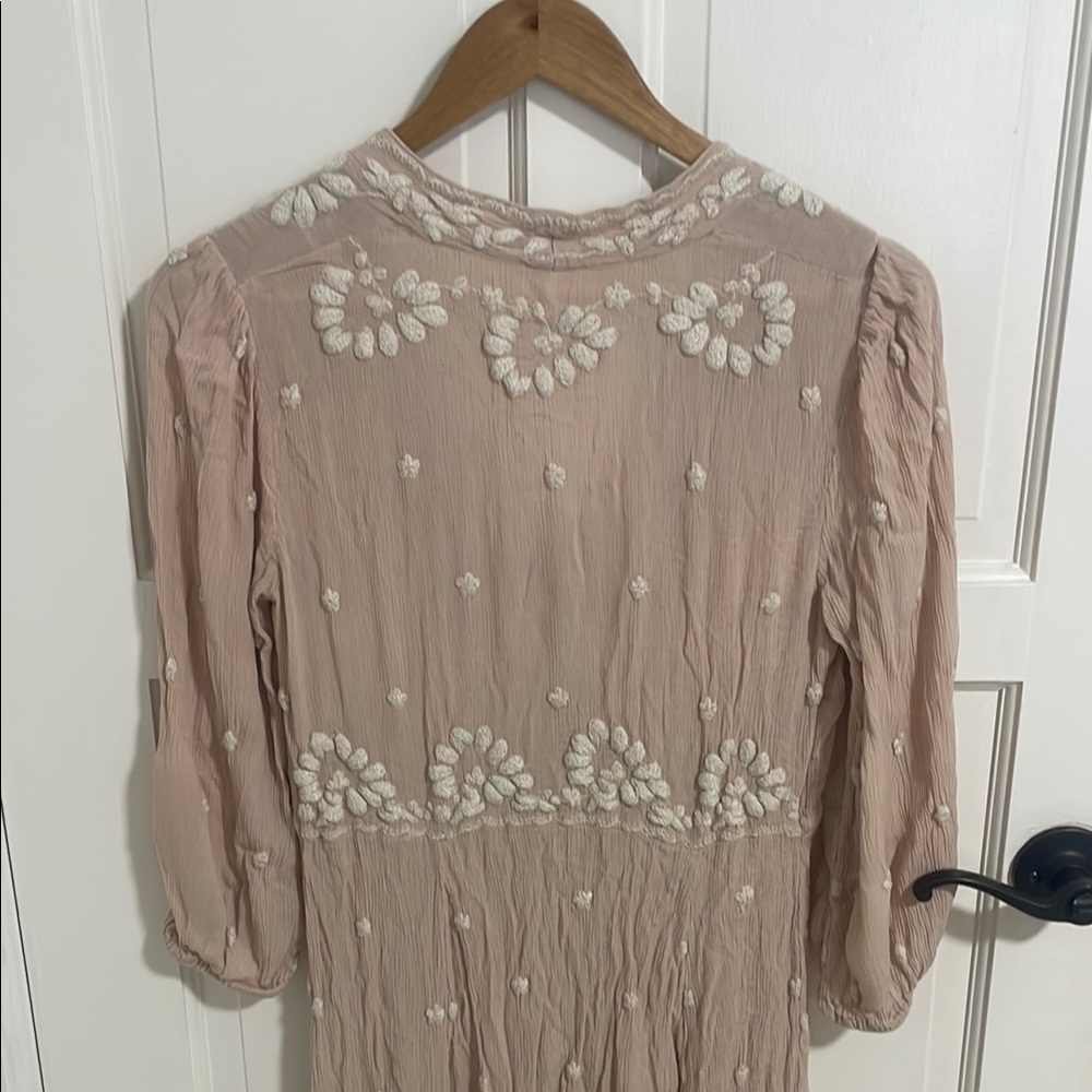 Free People Fable Midi Dress In Antique Peach - Picture 7 of 9